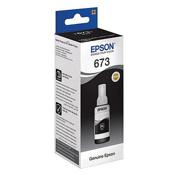 Чернила EPSON 673 (T6731) для СНПЧ Epson L800/L805/L810/L850/L1800, черные, ОРИГИНАЛЬНЫЕ, C13T67314A