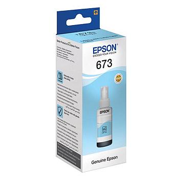 Чернила EPSON 673 (T6735) для СНПЧ Epson L800/L805/L810/L850/L1800, светло-голубые, ОРИГИНАЛЬНЫЕ,