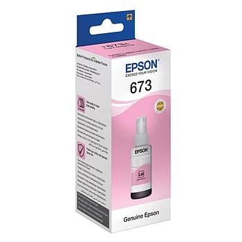 Чернила EPSON 673 (T6736) для СНПЧ Epson L800/L805/L810/L850/L1800, светло-пурпурные, ОРИГИНАЛЬНЫЕ,