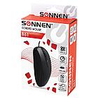 Мышь проводная SONNEN B61, USB, 1600 dpi, 2 кнопки + колесо-кнопка, оптическая, черная, 513513, фото 9