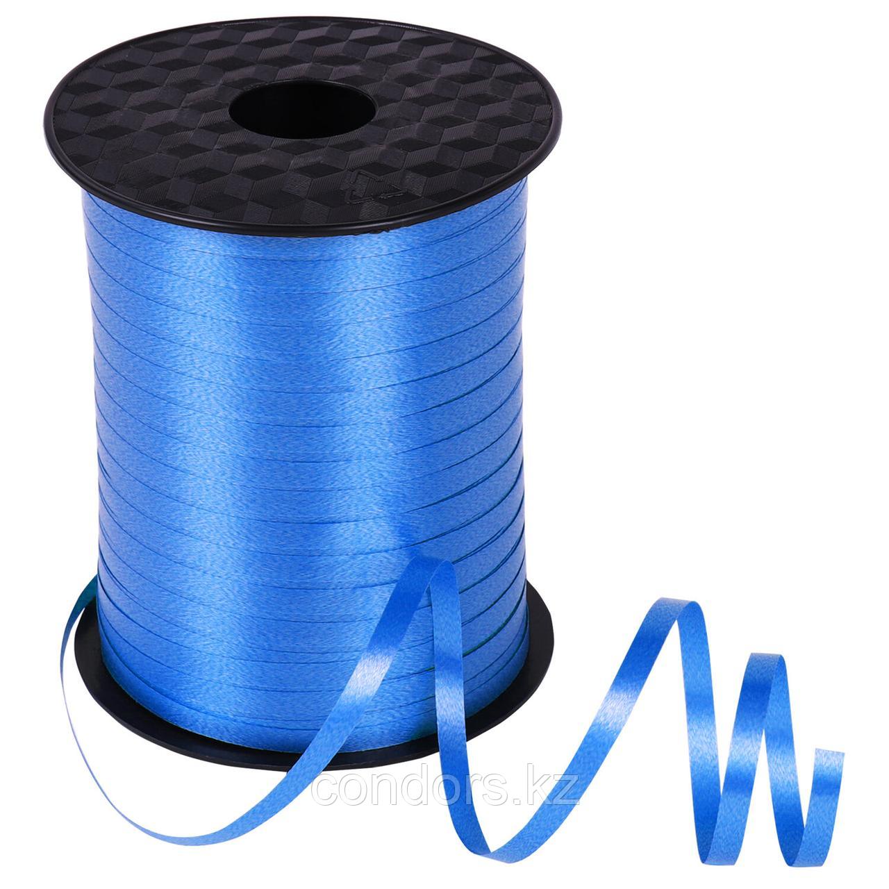 Лента упаковочная декоративная для шаров и подарков, 5 мм х 500 м, синяя, ЗОЛОТАЯ СКАЗКА, 591807, фото 1