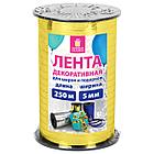 Лента упаковочная декоративная для шаров и подарков, металлик, 5 мм х 250 м, золото, ЗОЛОТАЯ СКАЗКА, 591815, фото 2