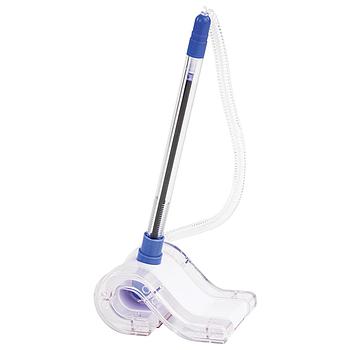 Ручка шариковая настольная масляная BRAUBERG "Стенд-Пен №2", СИНЯЯ, корпус прозрачный/синий, линия письма 0,35