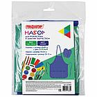 Набор для уроков труда ПИФАГОР, клеенка ПВХ, накидка фартук с нарукавниками, синяя, 227060, фото 2