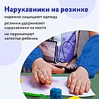 Набор для уроков труда ПИФАГОР, клеенка ПВХ, накидка фартук с нарукавниками, синяя, 227060, фото 9