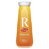 Нектар RICH (Рич) 0,2 л, персик, стеклянная бутылка, 1709801