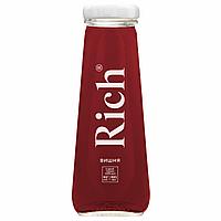 Нектар RICH 0,2 л, вишня, подходит для детского питания, стеклянная бутылка, 1714901