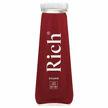 Нектар RICH 0,2 л, вишня, подходит для детского питания, стеклянная бутылка, 1714901