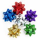 Бант-звезда d = 7,5 см для подарка, НАБОР 6 шт., голографические цвета ассорти, ЗОЛОТАЯ СКАЗКА, 591843, фото 2