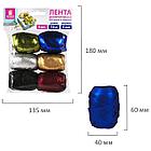 Лента упаковочная декоративная для подарков, матовый металл, 6 шт., 5 мм х 10 м, цвета ассорти, ЗОЛОТАЯ, фото 7