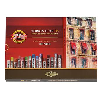 Пастель мягкая художественная KOH-I-NOOR "Toison D'or", 36 цвета, круглое сечение, 8515036005KS