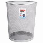 Корзина для бумаг, БОЛЬШАЯ, 20 л, металлическая, серебристая, BRAUBERG "Germanium", 231957, фото 2