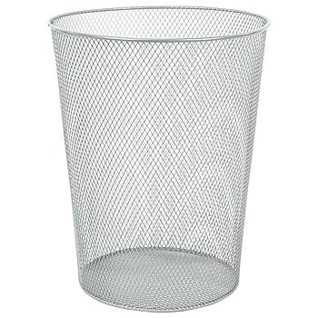 Корзина для бумаг, 9 л, металлическая, серебристая, BRAUBERG "Germanium", 231959