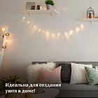 Электрогирлянда-нить комнатная "Прищепки" 3 м, 20 LED, теплый белый свет, на батарейках, ЗОЛОТАЯ СКАЗКА,, фото 10