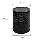 Корзина металлическая для мусора ТИТАН, 16 литров, перфорированная, черная, оцинкованная сталь, 415, фото 4