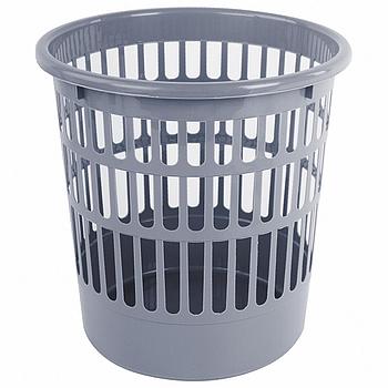 Корзина для бумаг STAFF "Basic" сетчатая, 9 л, серая, 237916