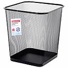 Корзина для бумаг квадратная 17 литров, BRAUBERG "Germanium", металл, черная, 237975, фото 4