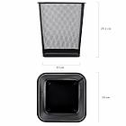 Корзина для бумаг квадратная 17 литров, BRAUBERG "Germanium", металл, черная, 237975, фото 5