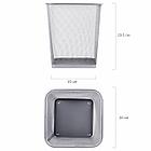 Корзина для бумаг квадратная 17 литров, BRAUBERG "Germanium", металл, серебро, 237976, фото 5