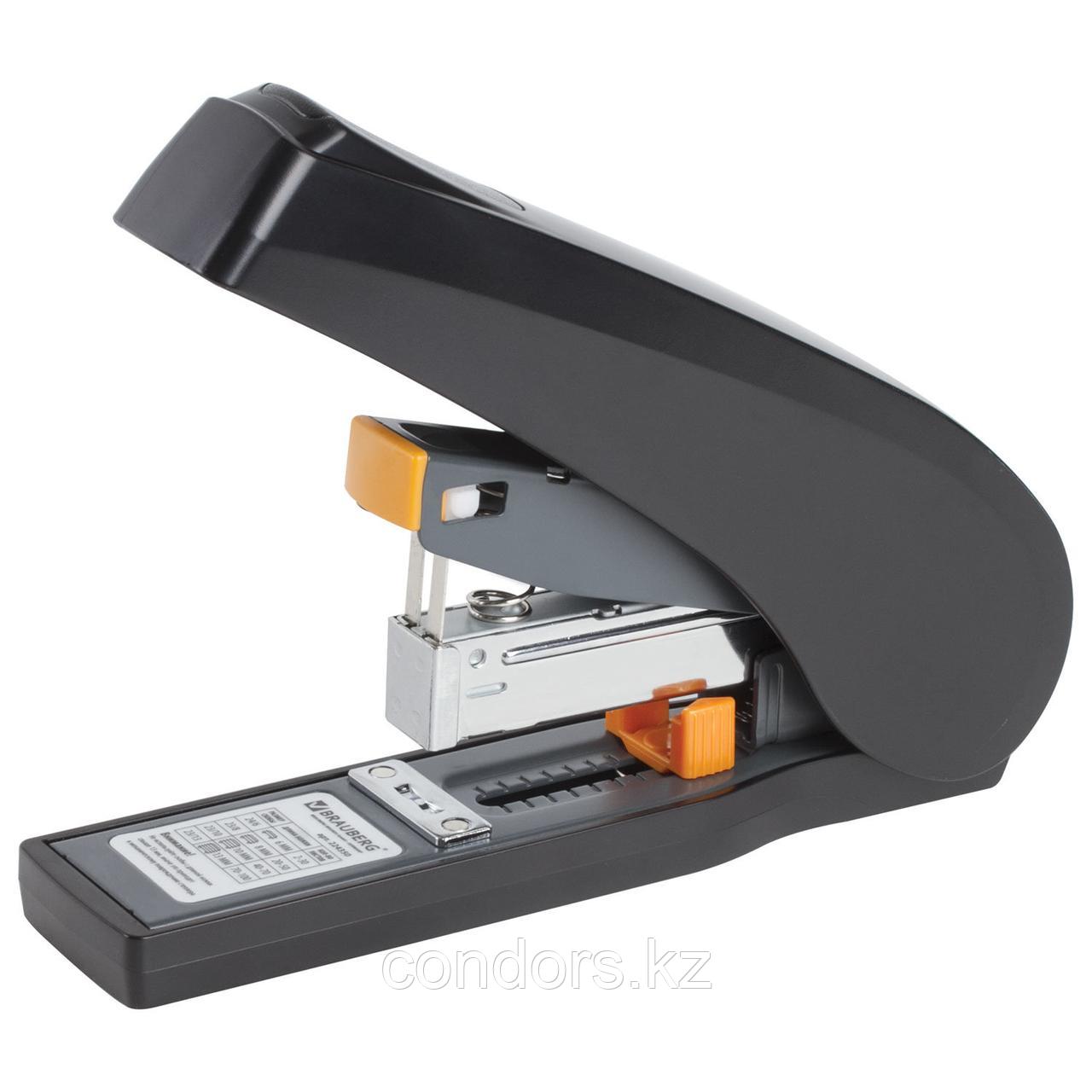 Степлер ЭНЕРГОСБЕРЕГАЮЩИЙ МОЩНЫЙ №24/6-23/13 BRAUBERG "Easy Press", до 100 листов, БЕЗ УСИЛИЙ, 224350, фото 1