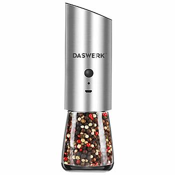 Гравитационная мельница для соли и специй электрическая, USB, PM-7, DASWERK, 456625
