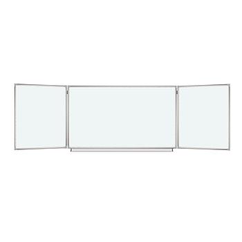 Доска магнитно-маркерная 3-х элементная 100х150/300 см, 5 рабочих поверхностей, белая, BRAUBERG, 231708