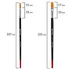 Кисти BRAUBERG, набор 5 шт. (синтетика, круглые № 1, 2, 5, плоские № 5, 8), блистер, 200219, фото 6