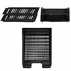 Лотки горизонтальные для бумаг, НАБОР 2 шт. (358х272х138 мм), сетчатые, черные, BRAUBERG-MAXI, 231360, фото 3