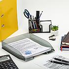 Лоток горизонтальный для бумаг "Дельта", А4 (315х250х60 мм), тонированный серый, ЛТГ-30464, фото 5