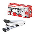 Степлер №10 металлический BRAUBERG "Classic-M", до 15 листов, с антистеплером, черный, 227626, фото 3