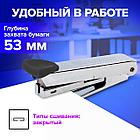 Степлер №10 металлический BRAUBERG "Classic-M", до 15 листов, с антистеплером, черный, 227626, фото 9