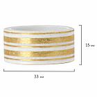 Клейкие WASHI-ленты для декора с фольгой ЗОЛОТИСТЫЕ, 15 мм х 3 м, 7 шт., рисовая бумага, ОСТРОВ СОКРОВИЩ,, фото 6