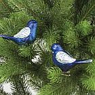 Украшение ёлочное "Птички" 2 шт., 11 см, пластик, цвет: синий/серебристый, ЗОЛОТАЯ СКАЗКА, 590894, фото 2