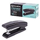 Степлер №10 BRAUBERG "Black Jack", до 18 листов, антистеплер, черный, 227763, фото 3