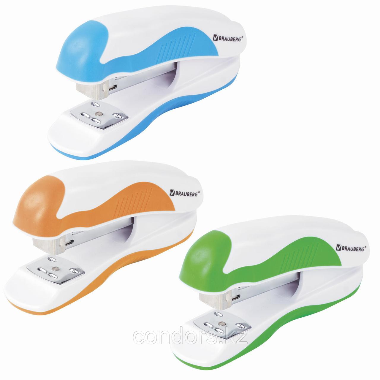 Степлер №24/6, 26/6 BRAUBERG "JET PRO", до 25 листов, эргономичный, ассорти, 228586, фото 1