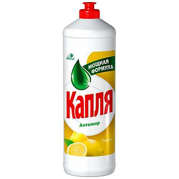 Средство для мытья посуды 1 л, КАПЛЯ VOX активный кислород, "Лимон", 1576