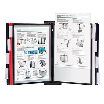 Демосистема настенная с 10 цветными панелями А4, черная, BRAUBERG "SOLID", 236721