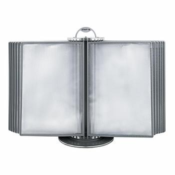 Демосистема настольная на 30 панелей, с 30 серыми панелями А4, вращающаяся, STAFF, 238832, 238332