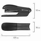 Степлер №24/6, 26/6 BRAUBERG "SX-39", до 25 листов, черный, 228590, фото 5