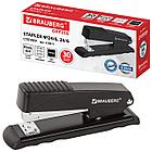 Степлер №24/6, 26/6 металлический BRAUBERG "Office", до 30 листов, черный, 228611, фото 3