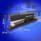 Степлер №24/6, 26/6 металлический BRAUBERG "Office", до 30 листов, черный, 228611, фото 9