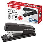 Степлер №24/6, 26/6 металлический BRAUBERG "Office", до 20 листов, черный, 228614, фото 3