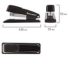 Степлер №24/6, 26/6 металлический BRAUBERG "Office", до 20 листов, черный, 228614, фото 4