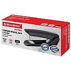 Степлер №24/6, 26/6 BRAUBERG "ULTRA", до 30 листов, с антистеплером, черный, 228756, фото 2