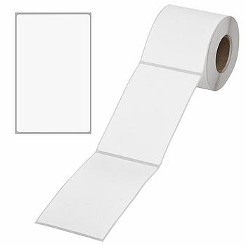 Этикетка термотрансферная ПОЛУГЛЯНЕЦ (75х120 мм), 300 этикеток в ролике, прозрачная подложка из пленки,
