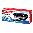 Степлер №10 BRAUBERG "Extra", до 20 листов, антистеплер, черно-синий, 229078, фото 2