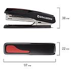 Степлер №10 BRAUBERG "Extra", до 20 листов, антистеплер, черно-красный, 229079, фото 4