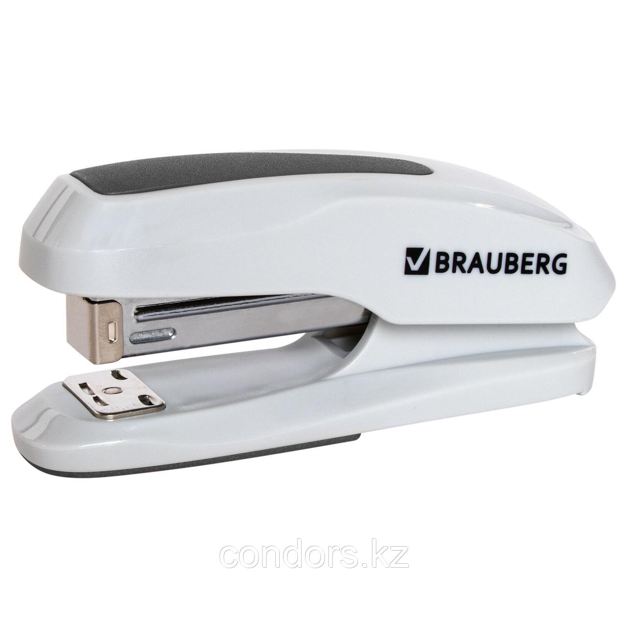 Степлер №24/6, 26/6 BRAUBERG "Extra", до 30 листов, серый, 229089, фото 1