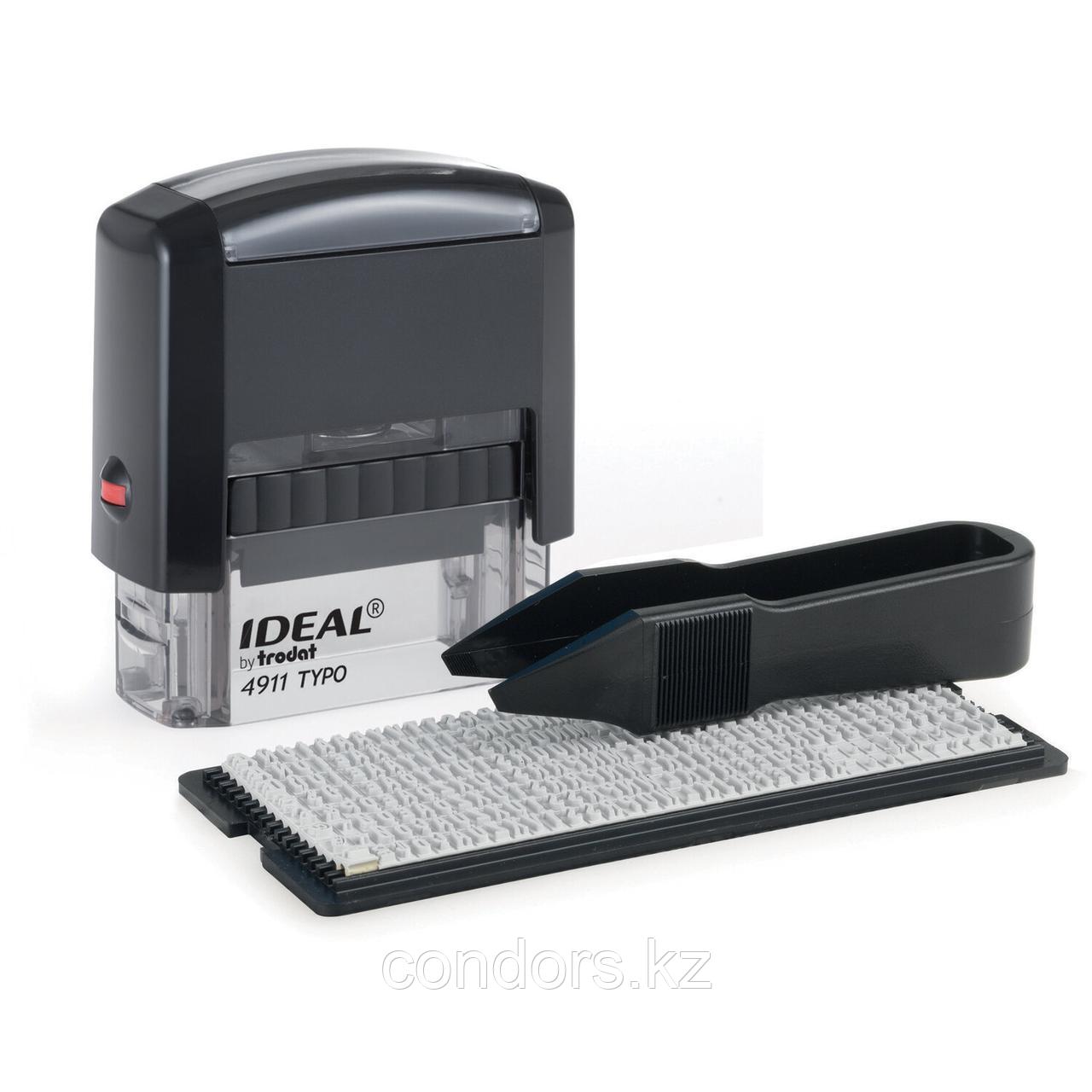 Штамп самонаборный 3-строчный, оттиск 38х14 мм, без рамки, TRODAT IDEAL 4911 P2, КАССА В КОМПЛЕКТЕ,, фото 1