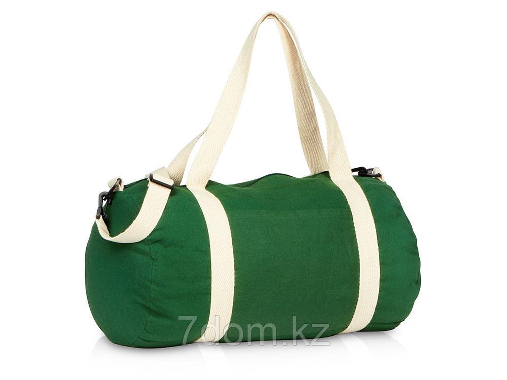 Хлопковая сумка Barrel Duffel, зеленый/бежевый, фото 1